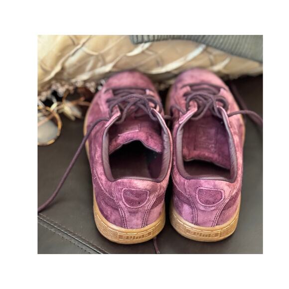 Puma Basket Suede Winetasting Sneakers Plum Burgundy Size 7 - Picture 5 of 6